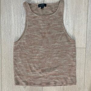 J. Crew Women's Heathered Beige Crop Tank Top Size Small